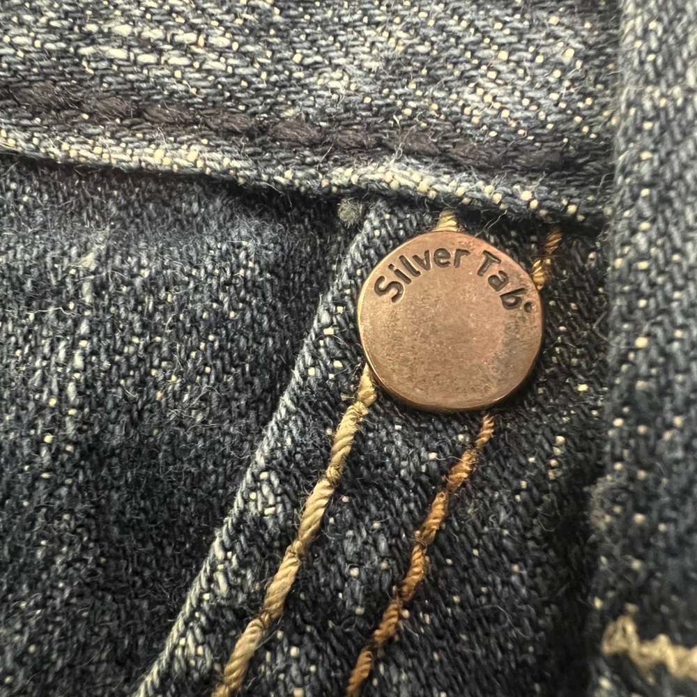 Levi's Silver Tab Men's Y2K Denim Shorts 32W Indie Sleaze‎ Jorts Skater Grunge - Picture 10 of 10